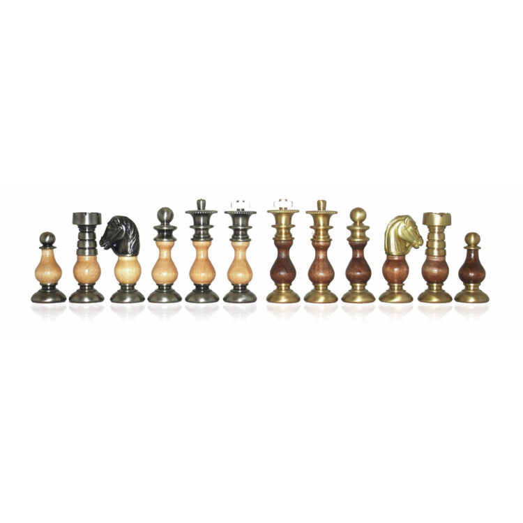 Solid Brass-Wood chess-men