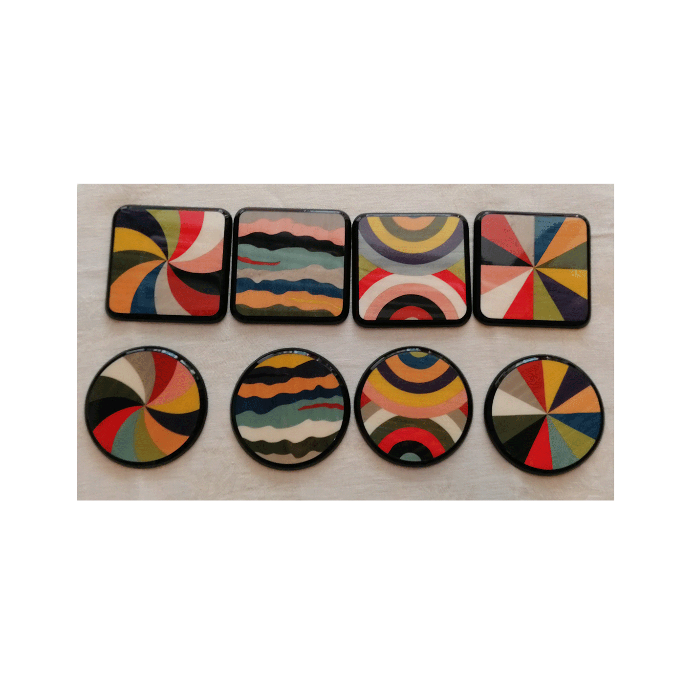 Coastee Sottobicchieri In Silicone Con Bordo Rialzato - Set 8 Pezzi Nero - Antiscivolo, Lavabili In Lavastoviglie, Per Tazze E Bicchieri - 3
