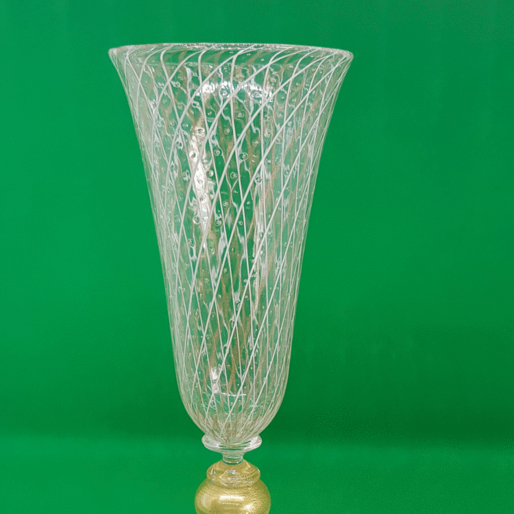 Prosecco goblet Reticello pattern - La Bottega delle Arti