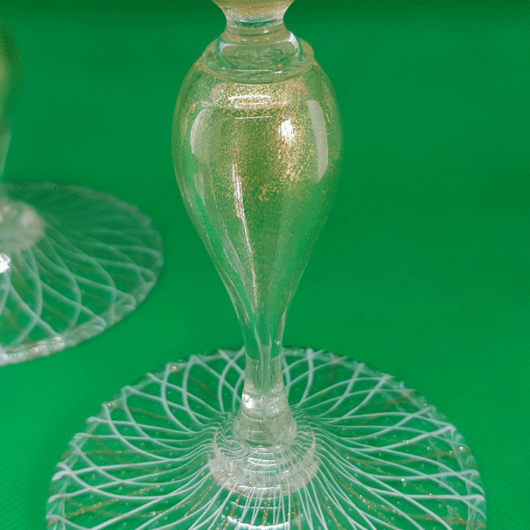 Prosecco goblet Reticello pattern - La Bottega delle Arti