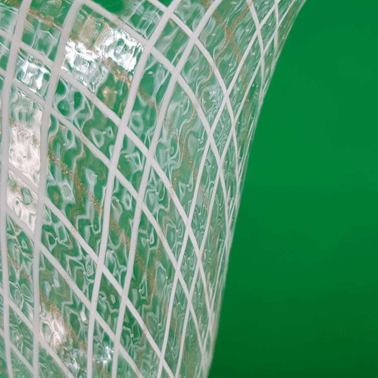 Wine glass Reticello pattern - La Bottega delle Arti